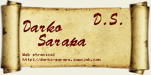 Darko Sarapa vizit kartica